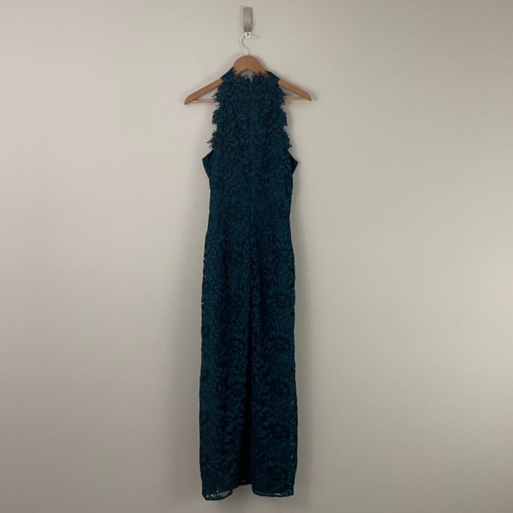 Eliza J Floral Lace Halter Neck Sleeveless Side Slit Dress Size 14